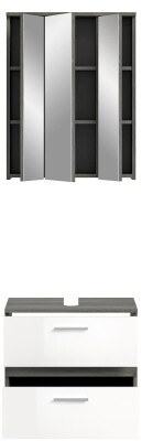 Breeze Badkombination  B/H/T 60x191x34 in Rauchsilber