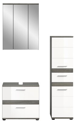 Breeze Badkombination  B/H/T 110x191x34 in Rauchsilber