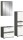 Breeze Badkombination  B/H/T 110x191x34 in Rauchsilber