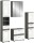 Breeze Badkombination  B/H/T 160x191x34 in Rauchsilber