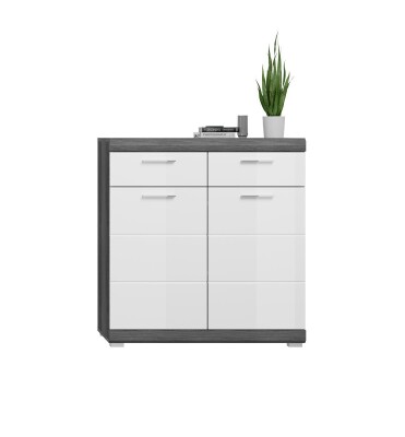 Vista Schuhschrank  B/H/T 90x96x37 in Rauchsilber und...