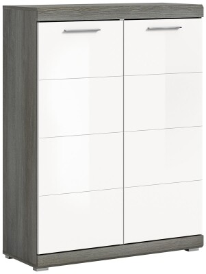 Vista Schuhschrank  B/H/T 90x120x37 in Rauchsilber