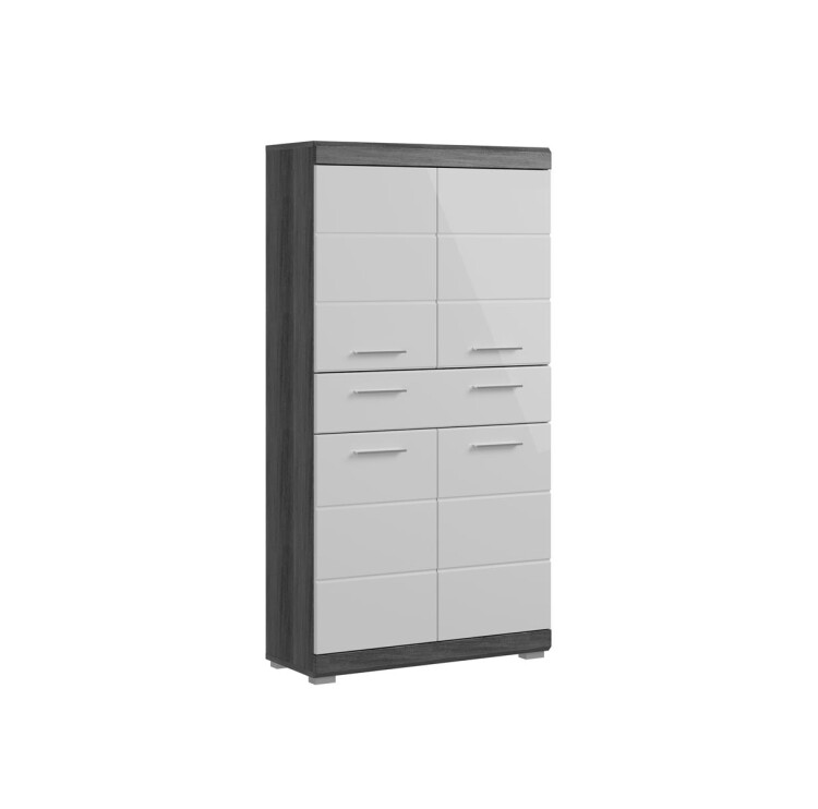 Vista Badmidischrank  B/H/T 74x141x31 in Rauchsilber