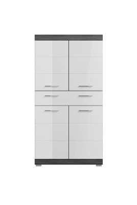 Vista Badmidischrank  B/H/T 74x141x31 in Rauchsilber