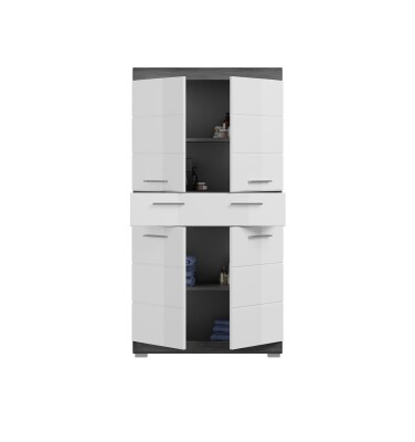 Vista Badmidischrank  B/H/T 74x141x31 in Rauchsilber