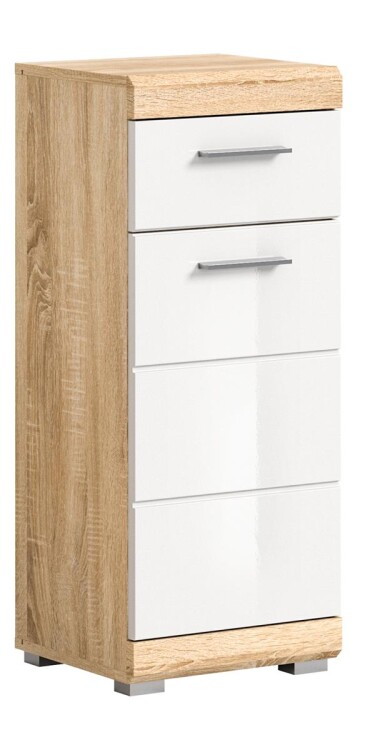 Samba Standschrank  B/H/T 37x88x31 in Sonoma Eiche hell und weiß