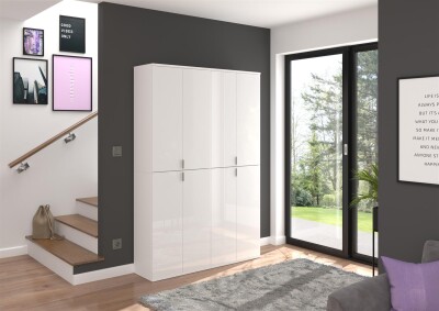 Vision X Garderobenkombination  B/H/T 122x193x34 in weiß