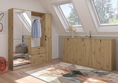 Vision X Hochschrank  B/H/T 30x193x34 in Artisan Eiche