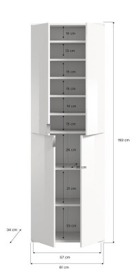 Vision X Hochschrank  B/H/T 61x193x34 in Artisan Eiche