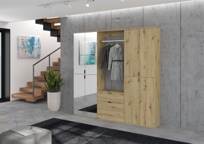 Vision X Kommode + Garderobenstange  B/H/T 61x62+3+14x34 in Artisan