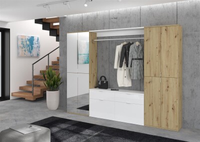 Vision X Garderobenkombination  B/H/T 243x193x34 in weiß