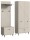 Memo Garderobenkombination  B/H/T 195x190x35 in sandbeige