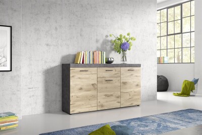 Dash Sideboard  B/H/T 160x89x40 in Matera und Nox Oak