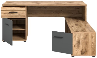 Forge Winkelschreibtisch  B/H/T 170x76x151 in Nox Oak