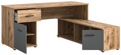 Forge Winkelschreibtisch  B/H/T 170x76x151 in Nox Oak