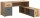 Forge Winkelschreibtisch  B/H/T 170x76x151 in Nox Oak