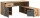 Forge Winkelschreibtisch  B/H/T 170x76x151 in Nox Oak
