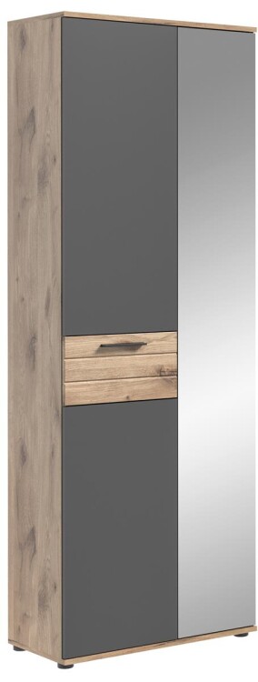Forge Garderobenschrank  B/H/T 70x200x37 in Nox Oak