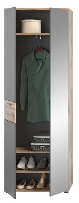 Forge Garderobenschrank  B/H/T 70x200x37 in Nox Oak