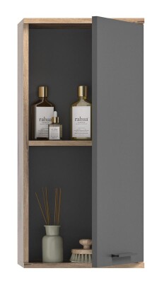 Forge Hängeschrank  B/H/T 37x77x24 in Nox Oak und Basalt