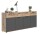 Forge Sideboard  B/H/T 200x91x40 in Nox Oak und Basalt