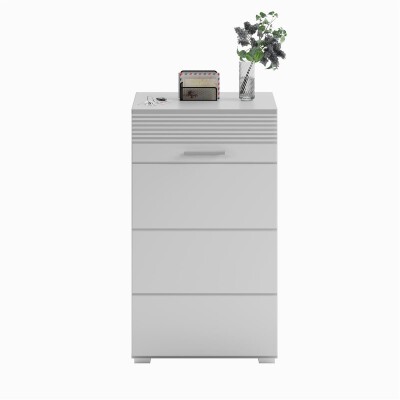 Luca Schuhkommode  B/H/T 55x96x37 in weiß