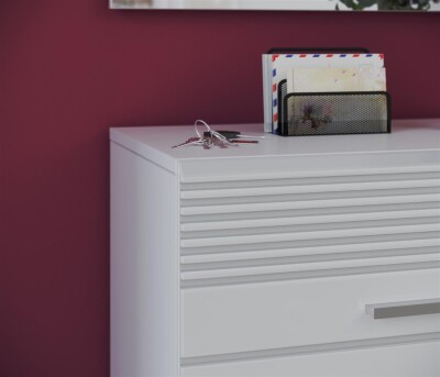 Luca Schuhkommode  B/H/T 55x96x37 in weiß