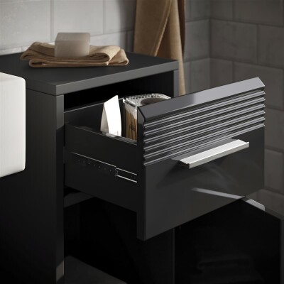 Luca Standschrank  B/H/T 30x80x31 in schwarz