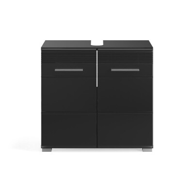 Luca Waschbeckenunterschrank  B/H/T 60x56x34 in schwarz
