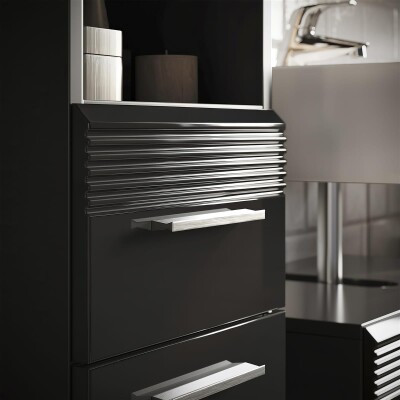 Luca Badkombination  B/H/T 105x182x34 in schwarz