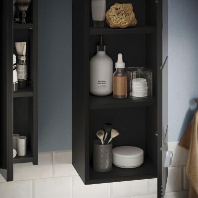 Luca Badkombination  B/H/T 105x182x34 in schwarz