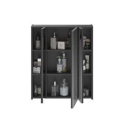 Luca Badkombination  B/H/T 60x182x34 in schwarz