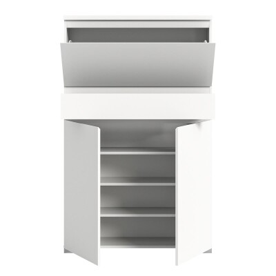 StepUp Schuhschrank  B/H/T 95x151x27 in weiß