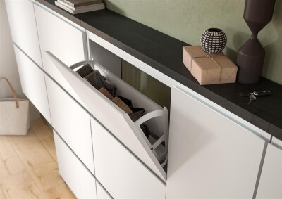 StepUp Schuhschrank  B/H/T 60x130x18 in weiß