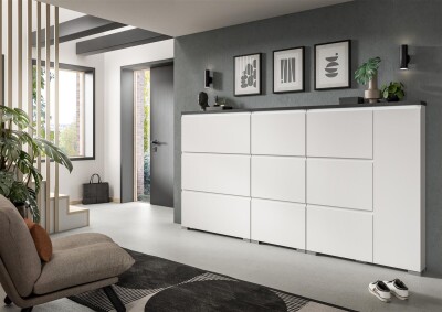 StepUp Schuhschrank  B/H/T 60x130x18 in weiß