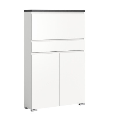 StepUp Schuhschrank  B/H/T 95x151x27 in weiß