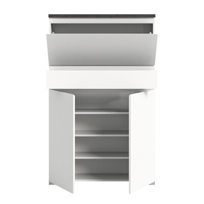 StepUp Schuhschrank  B/H/T 95x151x27 in weiß