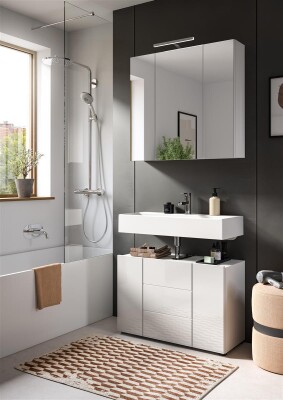 Aura Waschbeckenunterschrank  B/H/T 82x56x34 in weiß