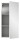 Aura Spiegelschrank  B/H/T 38x77x18 in weiß Hochglanz