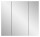 Aura Spiegelschrank  B/H/T 60x77x18 in weiß Hochglanz