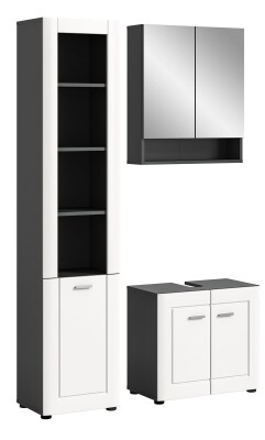 Laguna Badkombination  B/H/T 115x188x34 in grau und...
