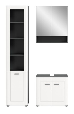 Laguna Badkombination  B/H/T 115x188x34 in grau und...