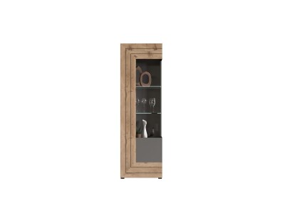 Snap Vitrine    B/H/T 60x194x37 in grau