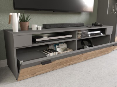 Snap Wohnwandkombination  B/H/T 290x194x40 in grau