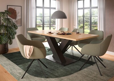 Flow Ausziehbarer Esstisch B/H/T 150-190x76x80 in Artisan