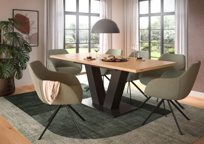 Flow Ausziehbarer Esstisch B/H/T 150-190x76x80 in Artisan