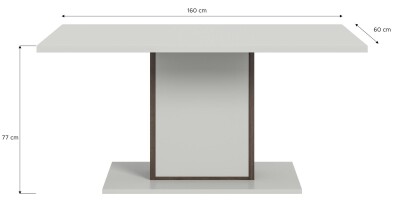 Horizon Esstisch  B/H/T 160x77x90 in Nox Oak dunkel