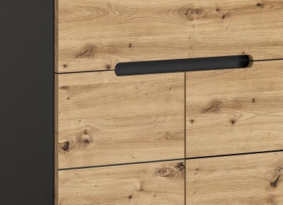 Wave Garderobenkombination  B/H/T 255x190x37 in Basalt grau