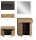 Wave Garderobenkombination  B/H/T 175x180x37 in Basalt grau