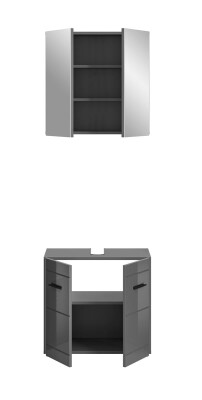 Gentle Badkombination  B/H/T 60x190x34 in grau